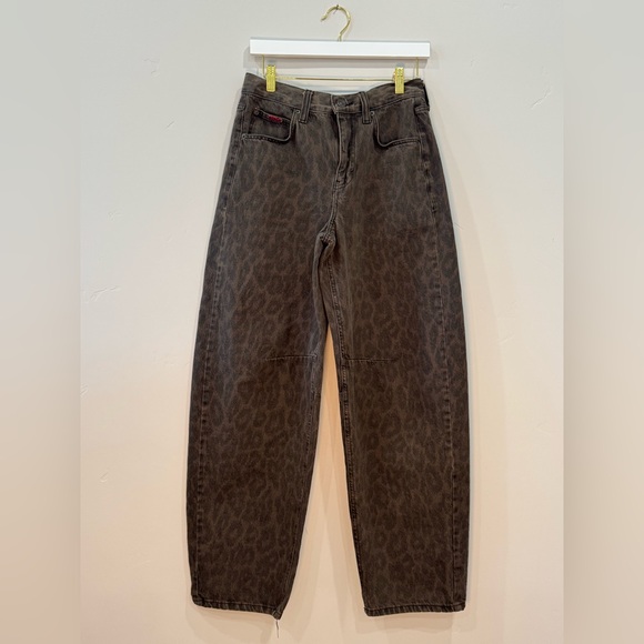 BDG Denim - BDG Brown Denim Animal Print Barrel Jeans EUC